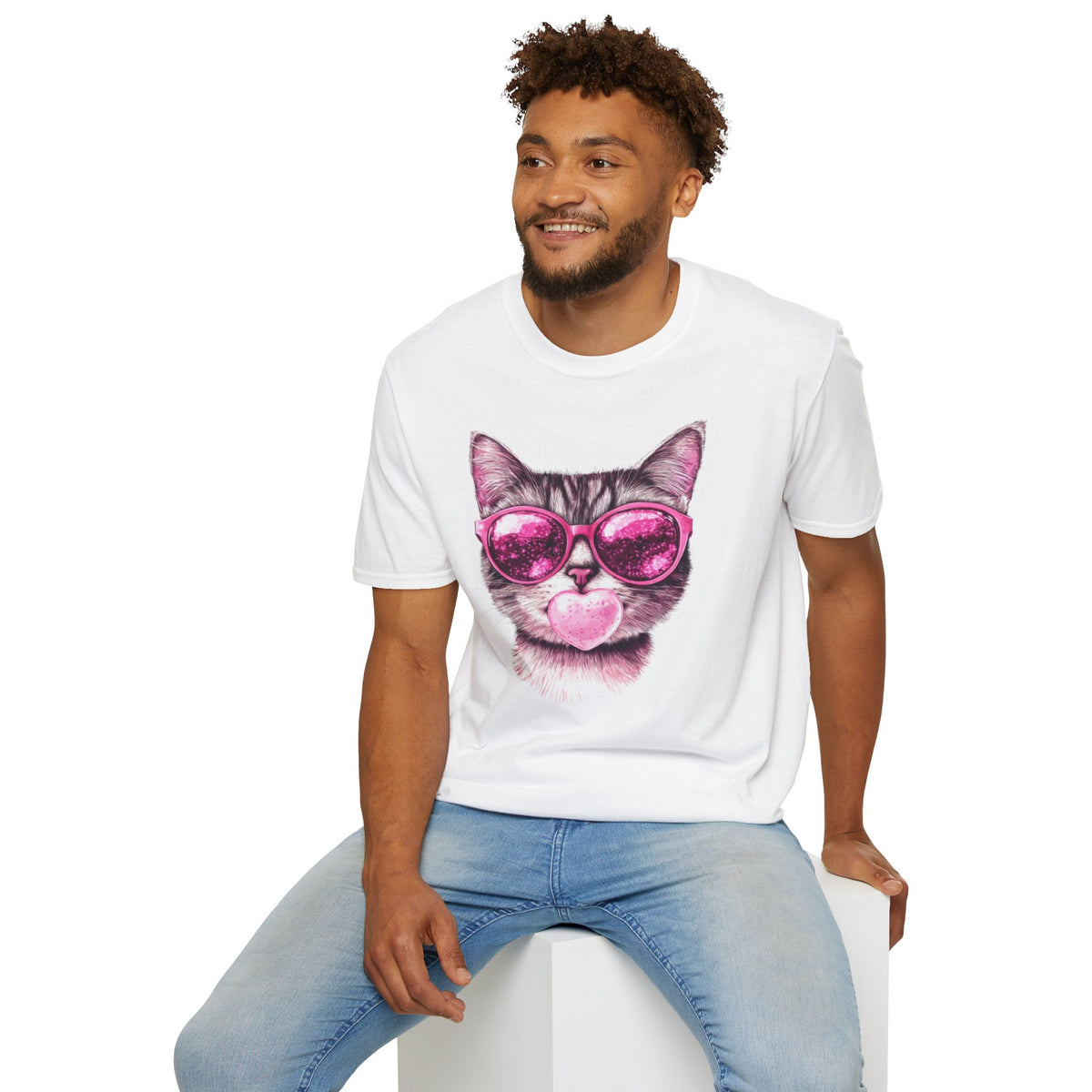 Preppy Cat Softstyle T-Shirt