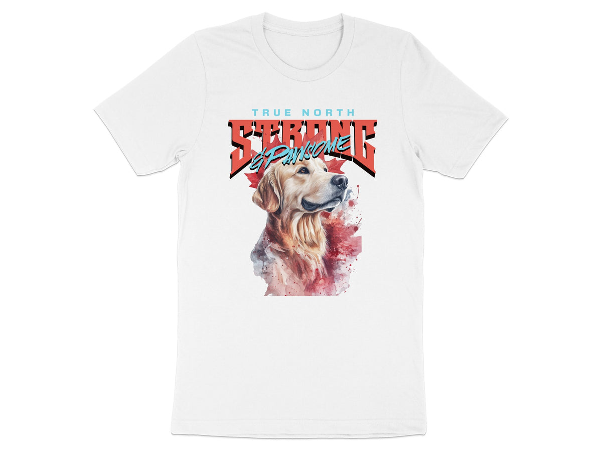 Strong Pawsome Golden Retriever Graphic T-shirt product type