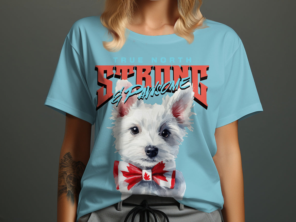 True North Strong Graphic Dog Themed T-Shirt product type