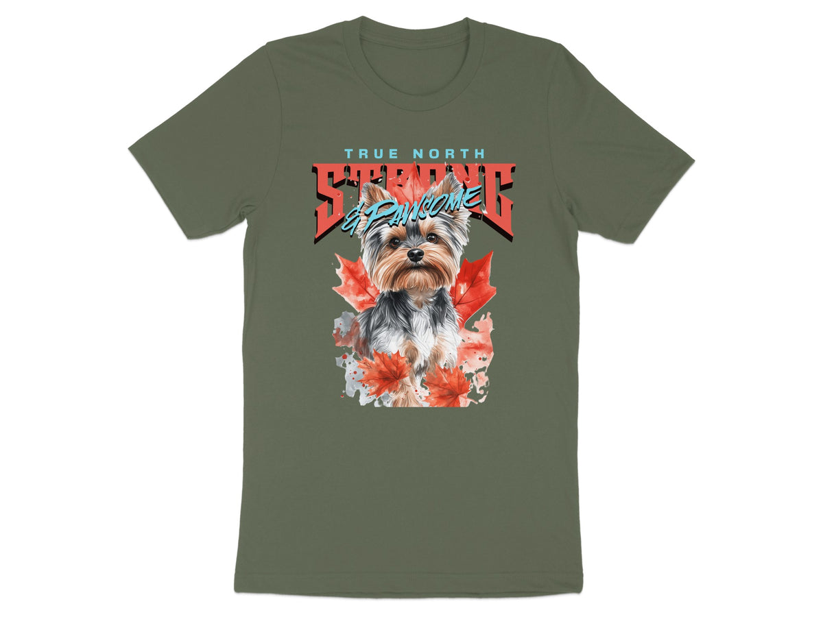 True North Strong Dog with Leaves Print T-Shirt product type