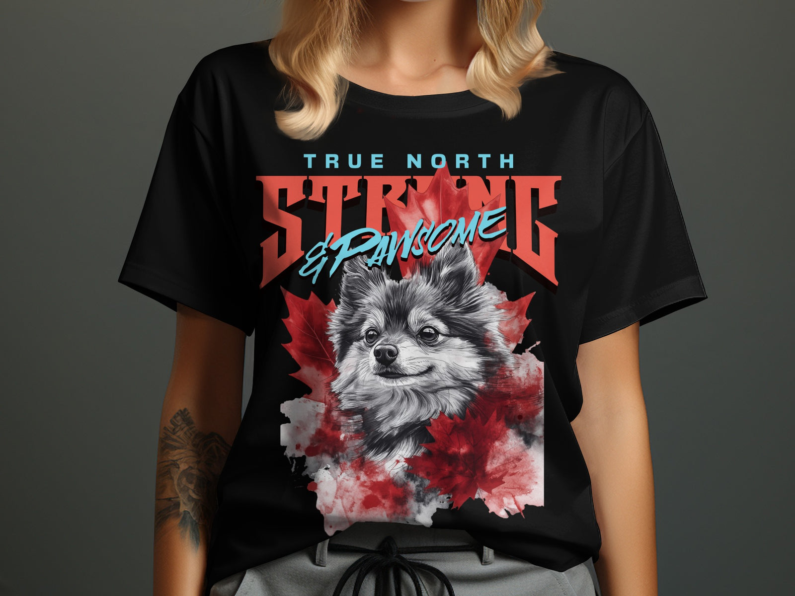 True North Strong and Pawsome Graphic T-shirt product type