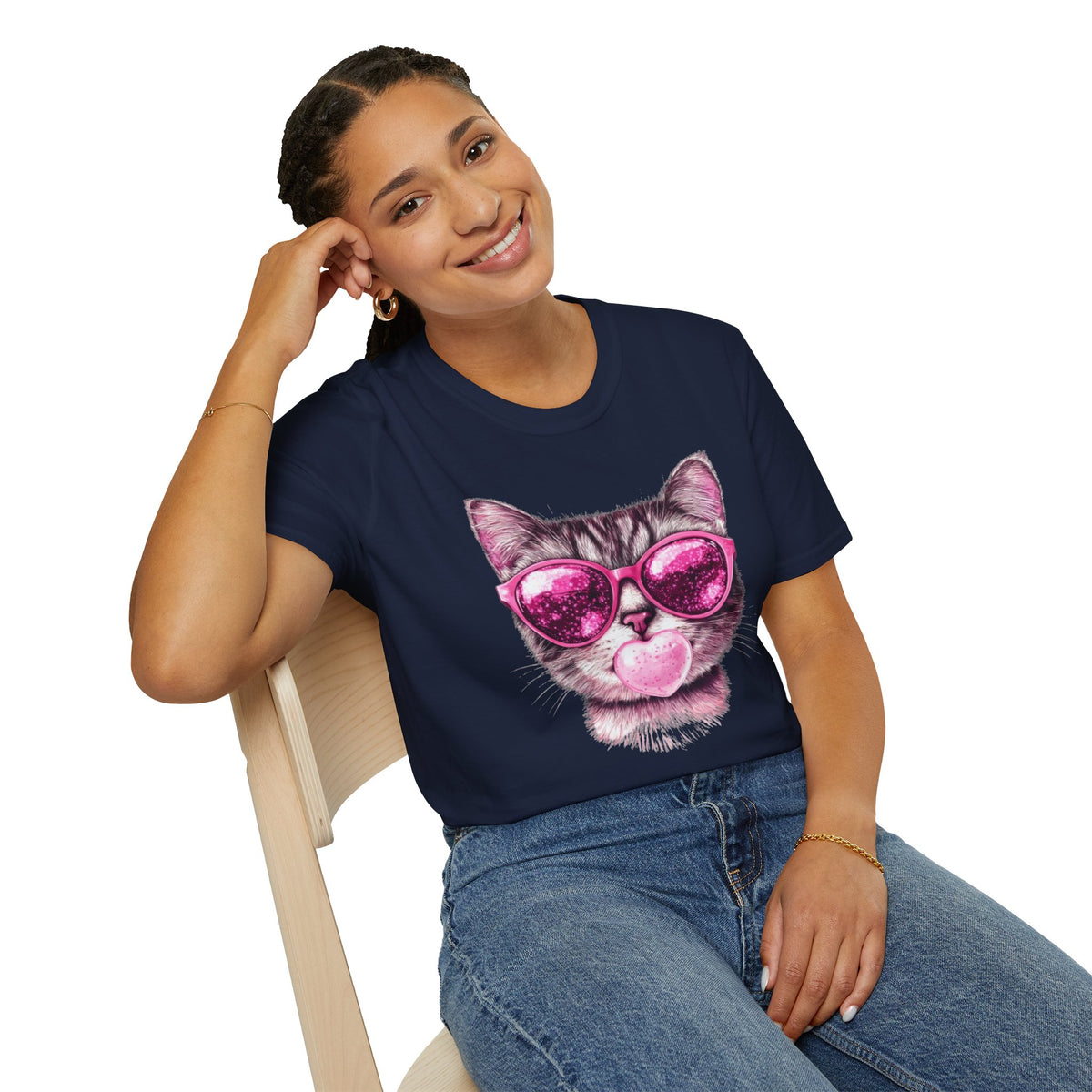 Preppy Cat Softstyle T-Shirt