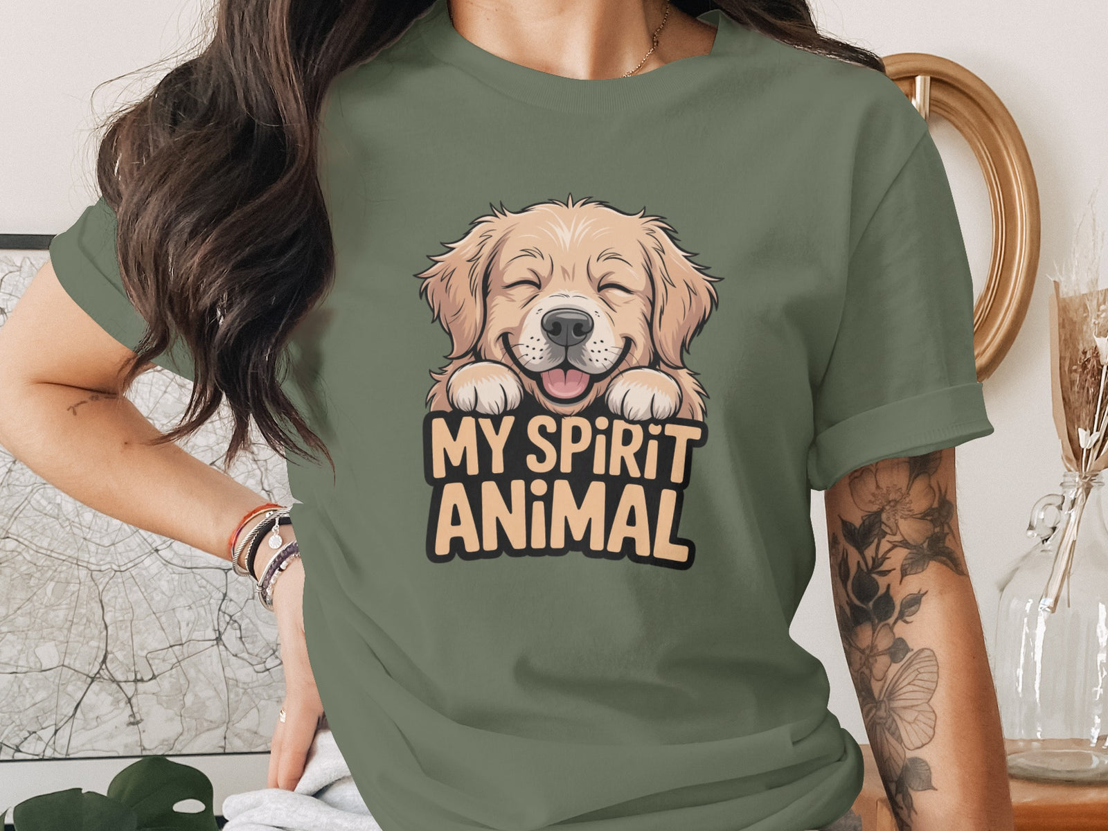My Spirit Animal Cute Happy Dog Graphic T-shirt
