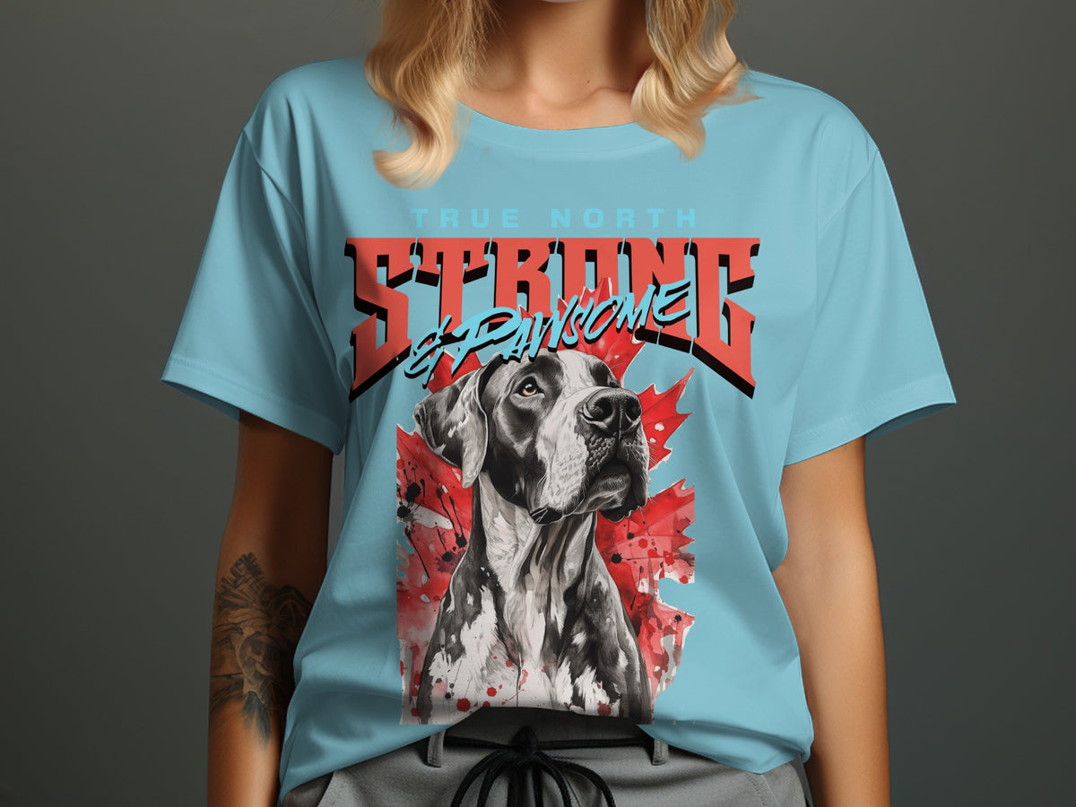 True North Strong and Awesome Dog Graphic T-shirt product