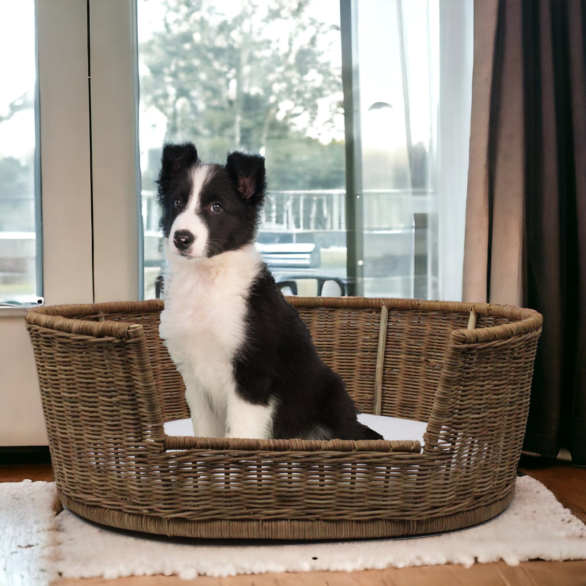 SnuggleNest Basket Pet Bed