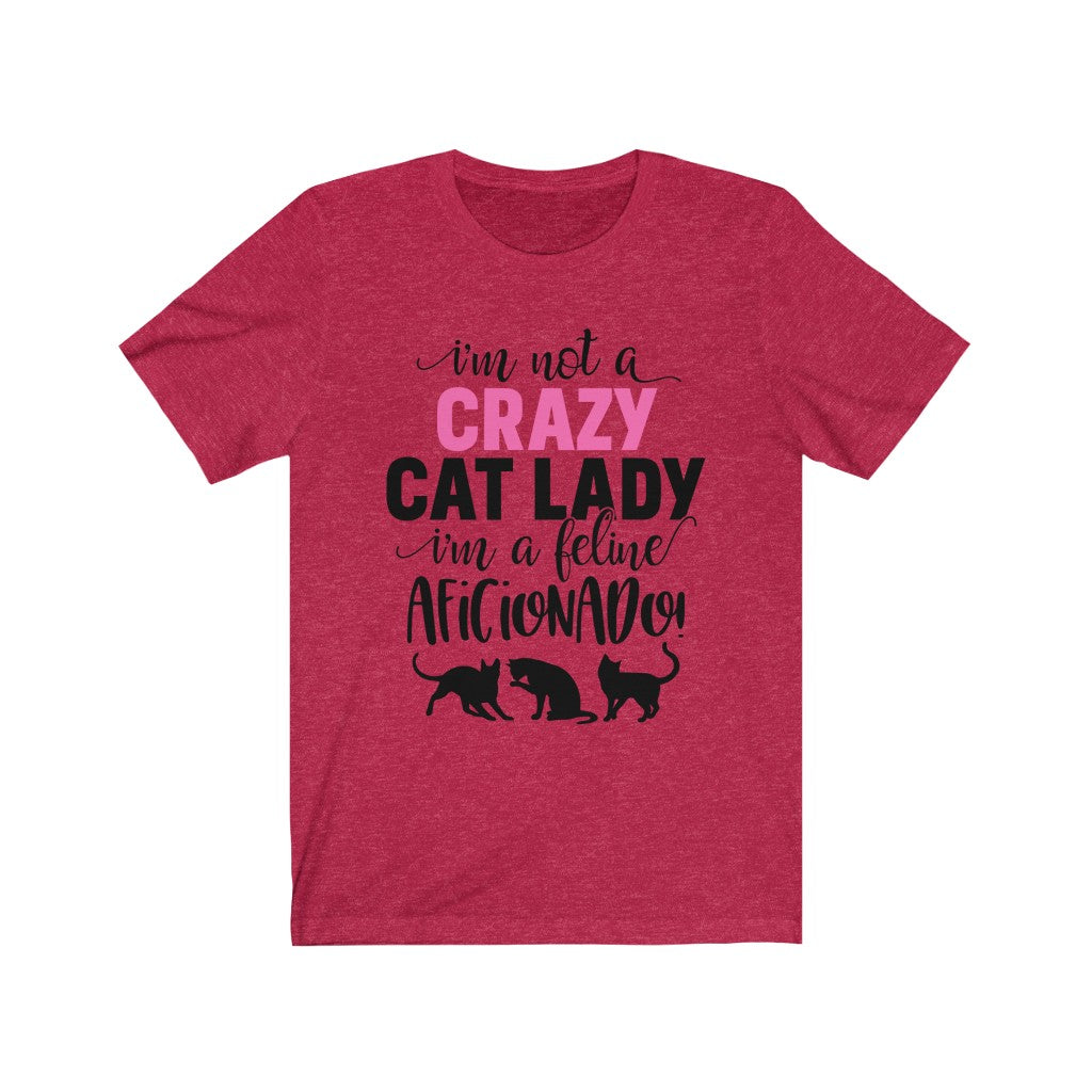 Crazy Cat Lady to Cat Aficionado T Shirt