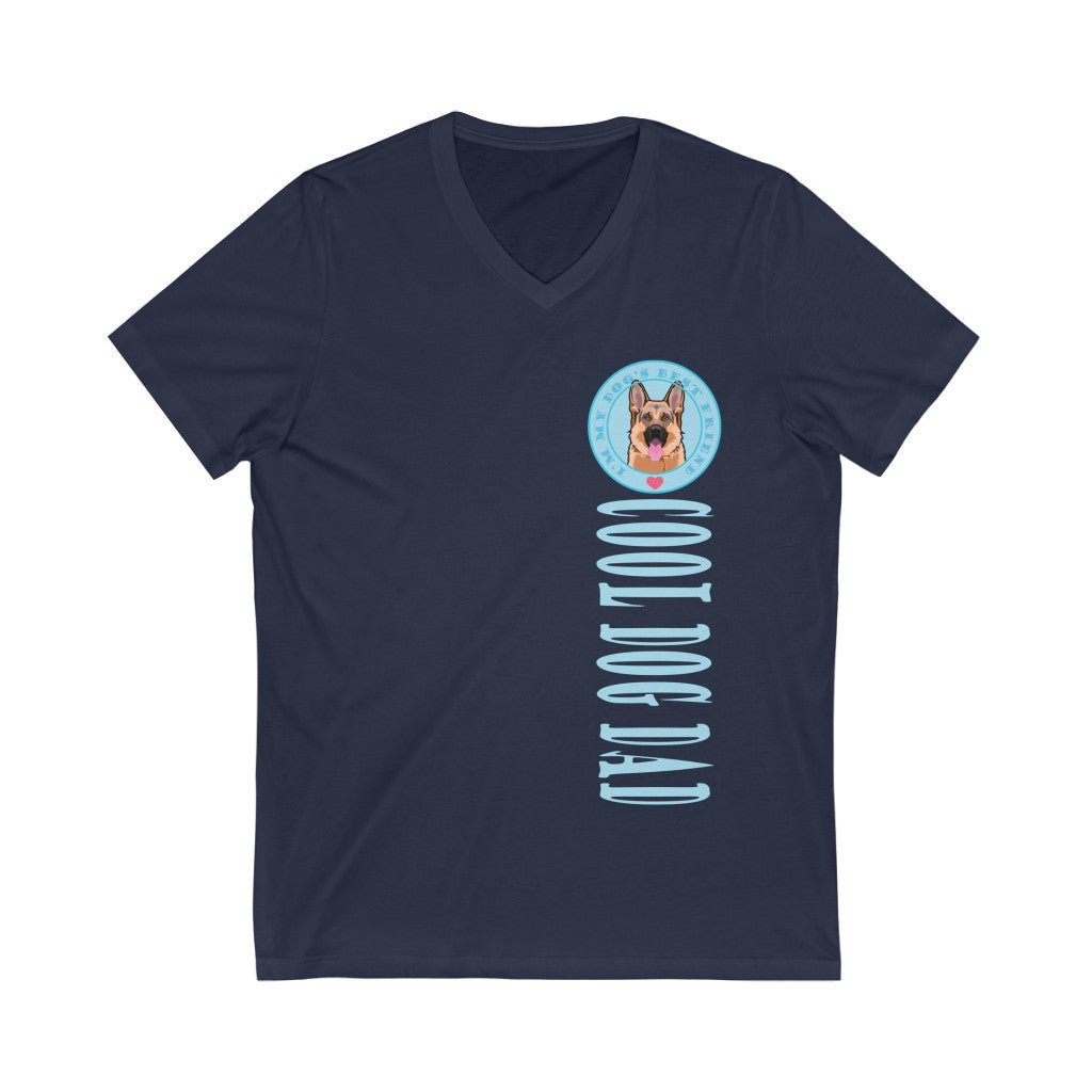 Cool Dog Dad, I&#39;m My Dog&#39;s Best Friend, Love German Shepherd Graphic V-Neck T-Shirt
