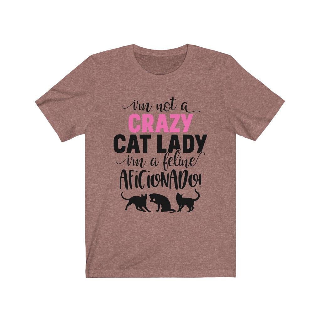 Crazy Cat Lady to Cat Aficionado T Shirt