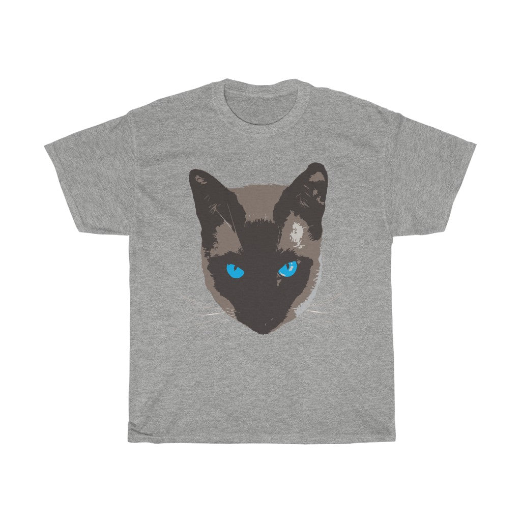 Siamese cat t shirt grey