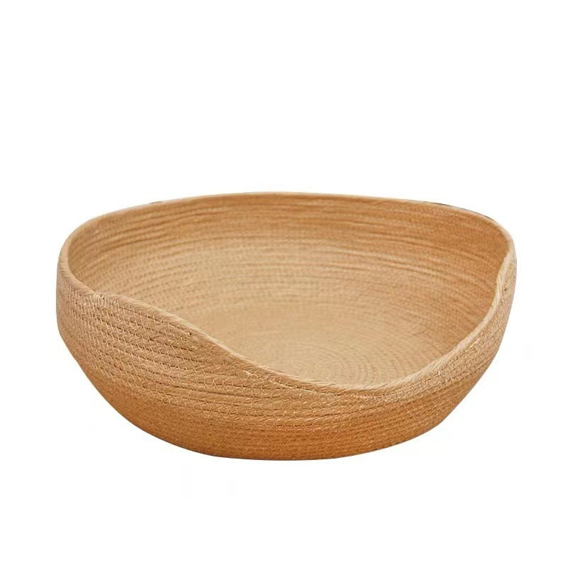 Woven Pet Bed with Cushion