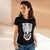If It Fits I Sits - Funny Cute Cat Skeleton Halloween T-Shirt Costume Unique Graphic Design