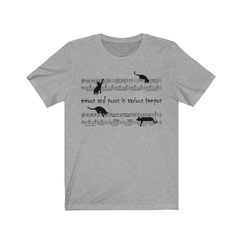 funny cat music tee