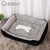 grey and black pet bed