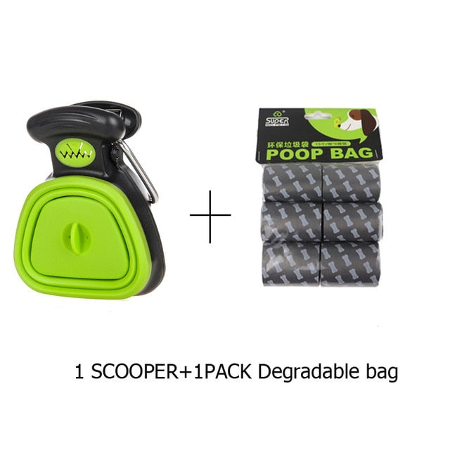 Dog Pet Foldable Pooper Scooper With Decomposable bags